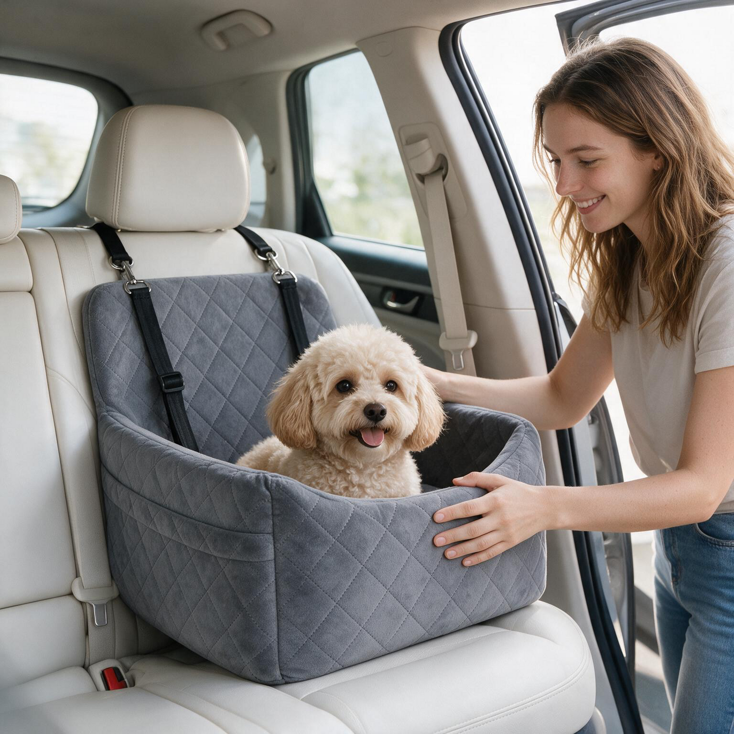 Hunde-Autositz mit Sicherheitsgurt