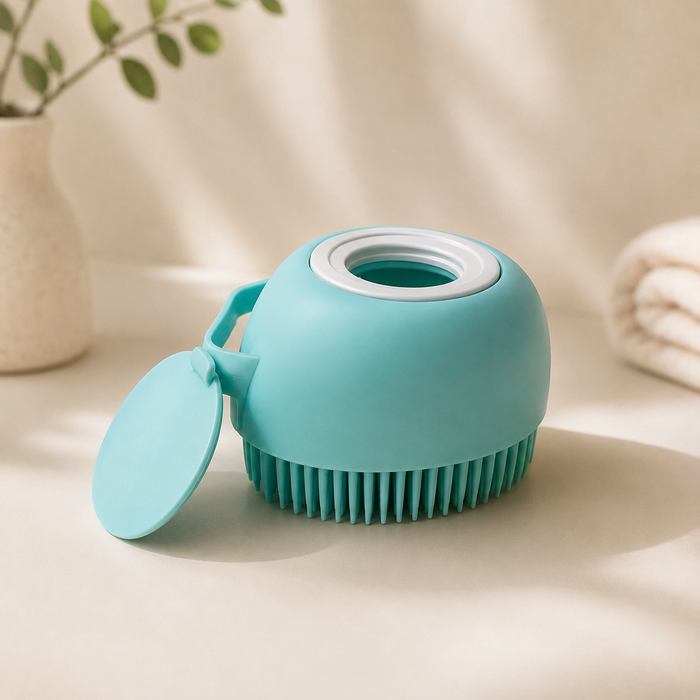 2-in-1 Bade- & Massagebürste für Hunde & Katzen
