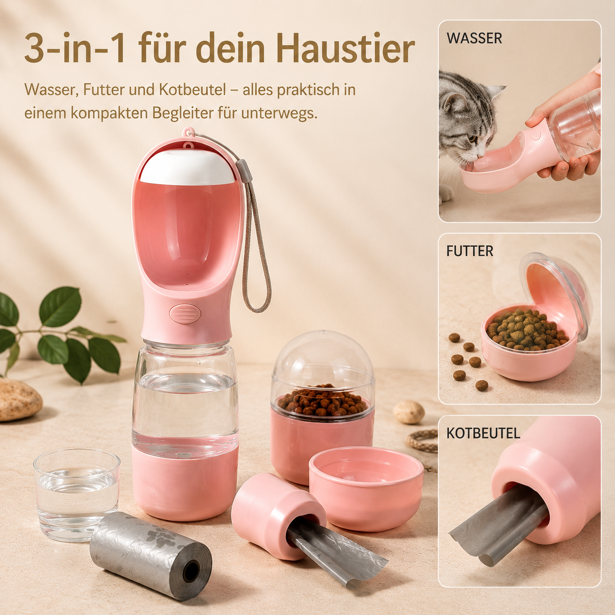 3-in-1 Reisebegleiter für Hunde