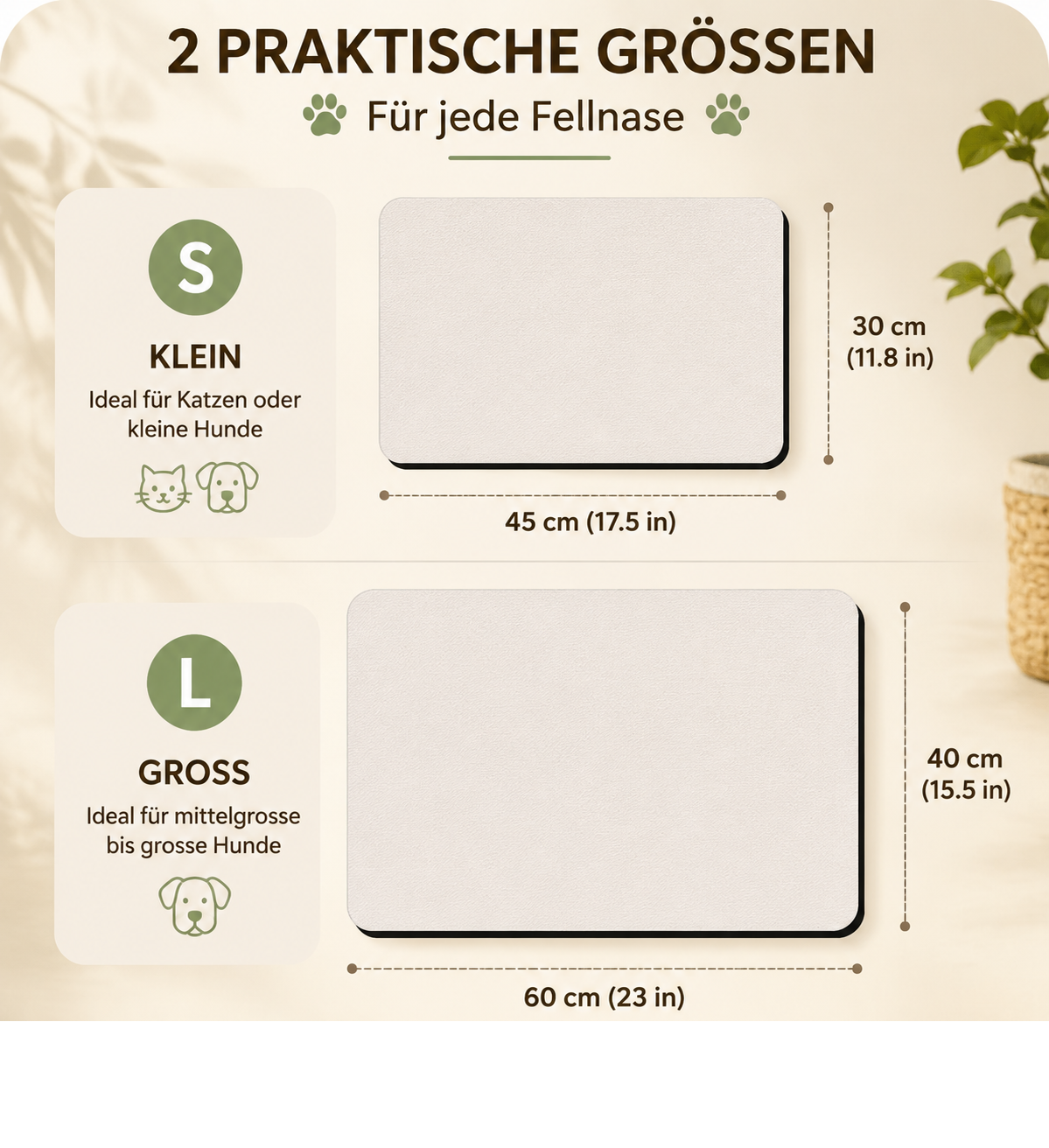 Personalisierte Futtermatte für Hunde & Katzen