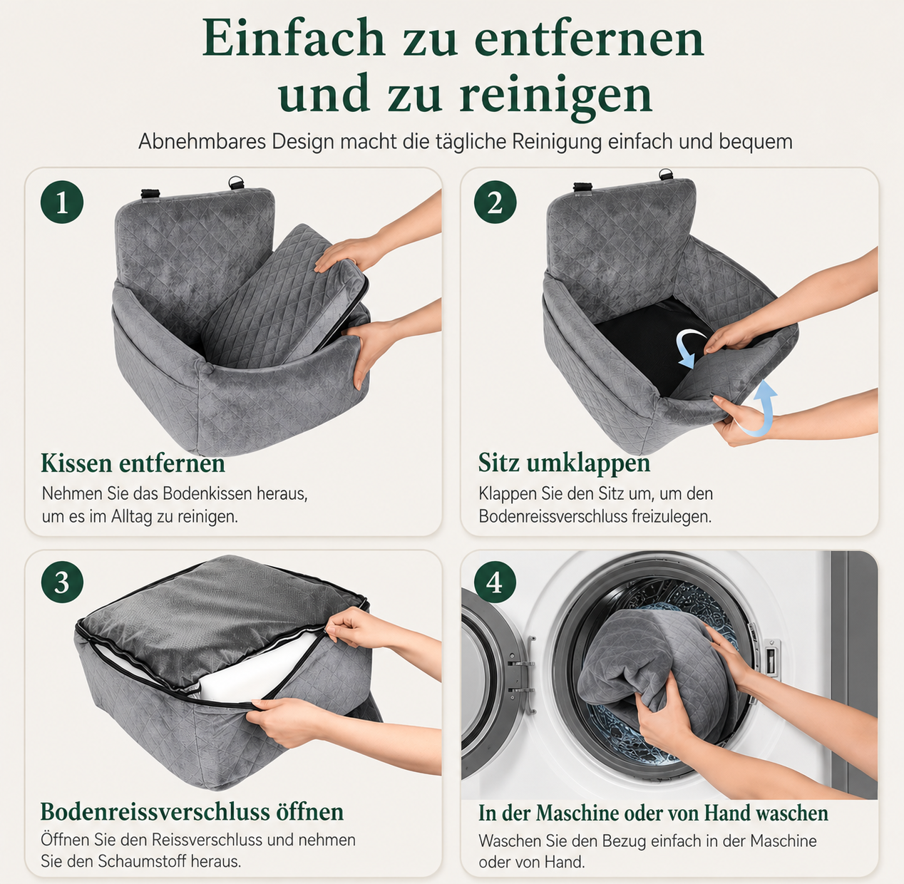 Hunde-Autositz mit Sicherheitsgurt