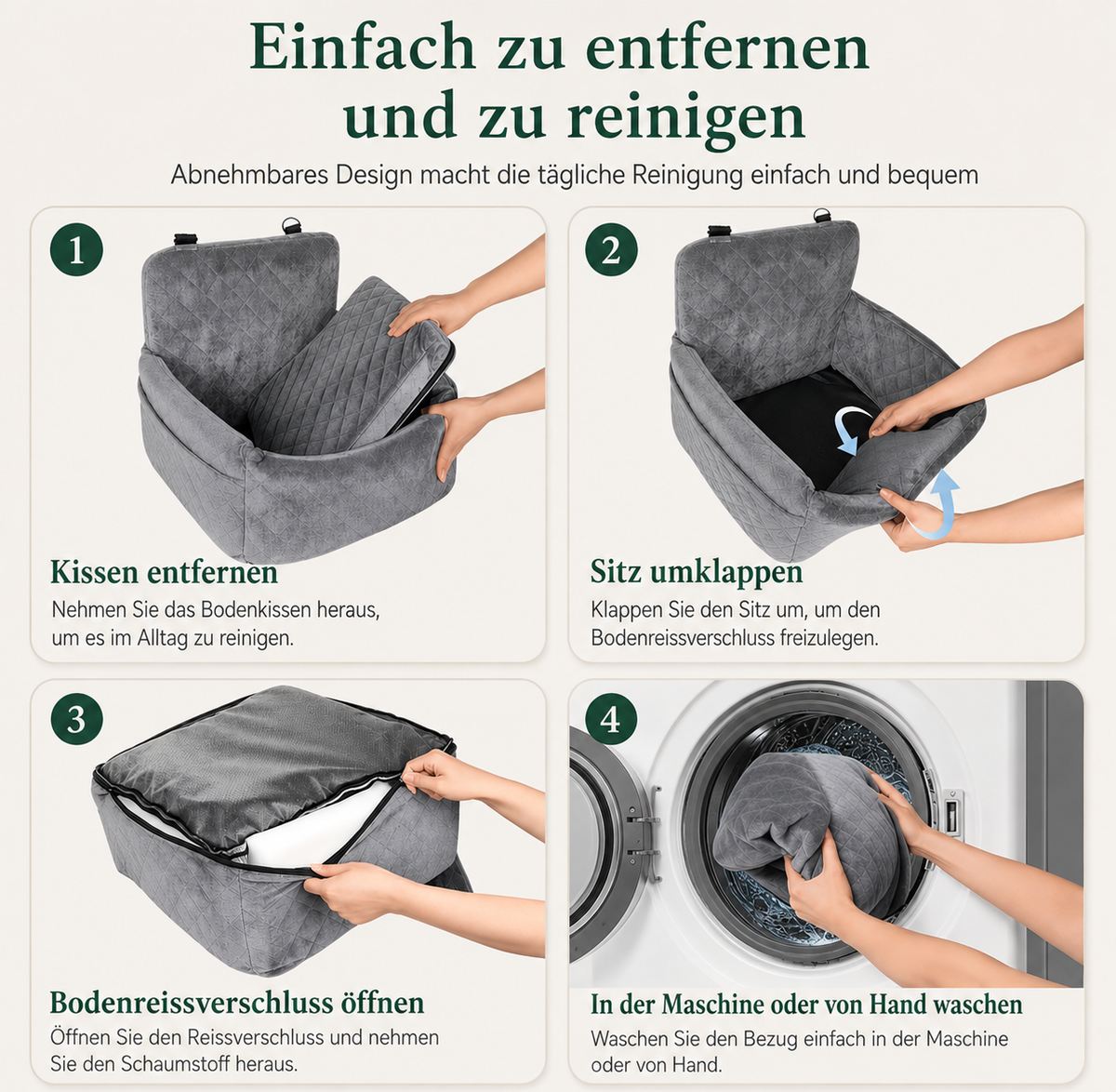 Hunde-Autositz mit Sicherheitsgurt
